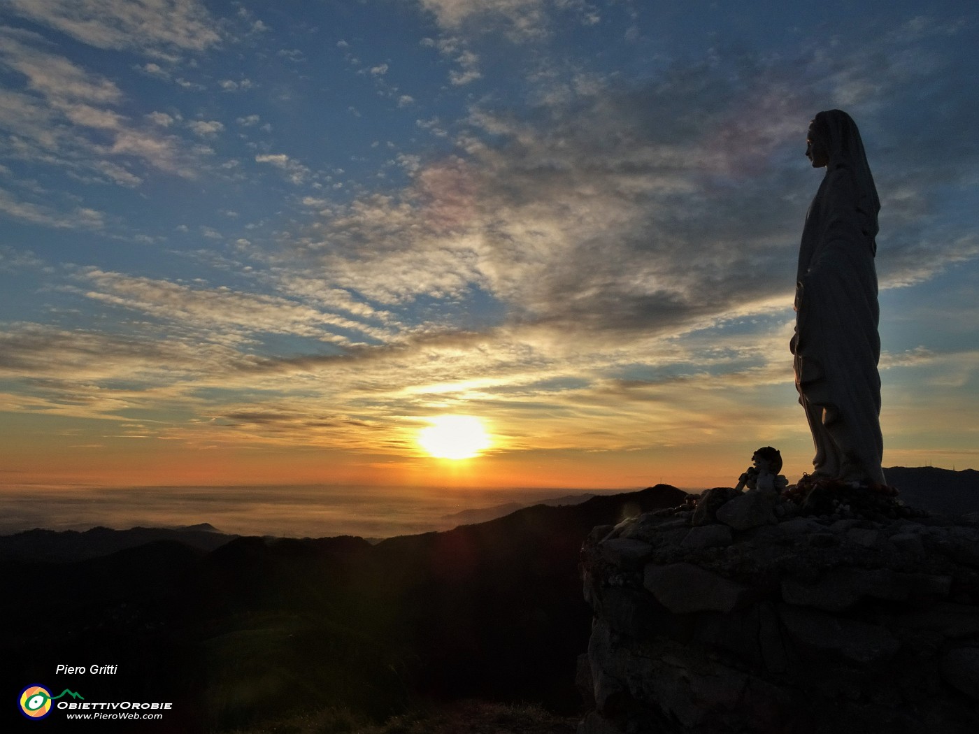 Spettacolare Tramonto alla Madonnina del Costone il 28 gennaio 2022